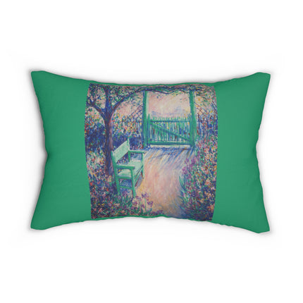 The Artist’s Garden by Theodore Earl Butler Spun Polyester Lumbar Pillow