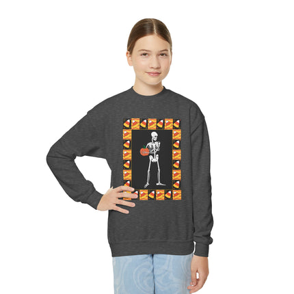 Candy Corn Skeleton Youth Crewneck Sweatshirt