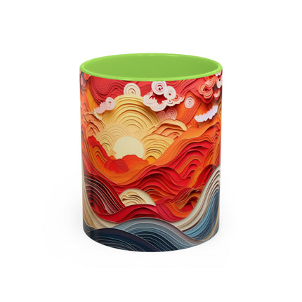 Vibrant Sunrise Sky Colorful Mugs (11oz, 15oz)