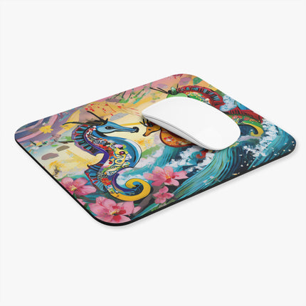 Seahorse Symphony Mouse Pad, Rectangle