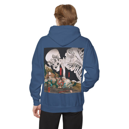 Mitsukuni Defying the Skeleton Spectre by Utagawa Kuniyoshi Unisex Garment-Dyed Hoodie