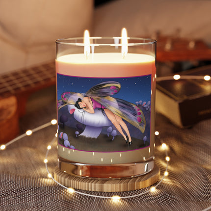 Slumbering Fairy on a Mushroom Scented Candle - Full Glass, 11oz