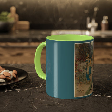 Preziosa in the Garden by Warwick Goble Colorful Mugs, 11oz