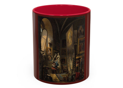 Raphael and his Muse in the Atelier by Vincenzo Abbati Colorful Mugs (11oz, 15oz)