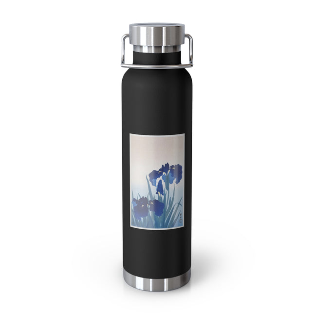 Irises by Ohara Koson Copper Vacuum Insulated Bottle, 22oz