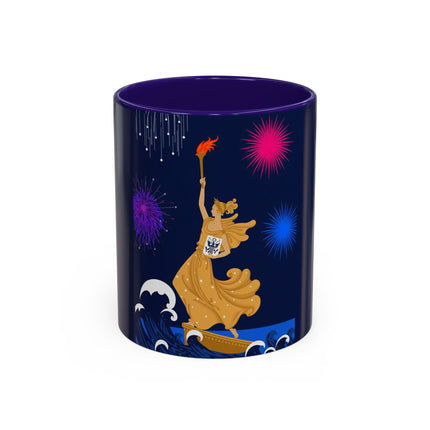 Liberty's Triumph Colorful Mugs – Art Deco Glory & Triumphant Spirit
