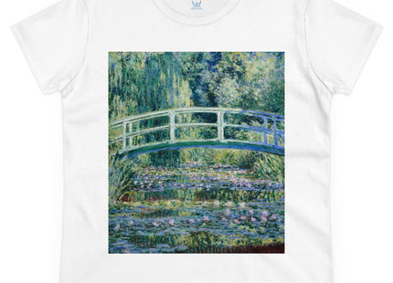 Water Lilies and Japanese Bridge by Claude Monet Women's Midweight Cotton Tee