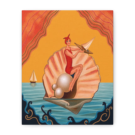 ⛵🦪 The Pearl Shell Sailor Placemat – Art Deco Seaside Fantasy