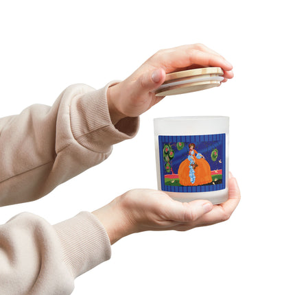 Spring Whispers Frosted Glass Candle, 11oz