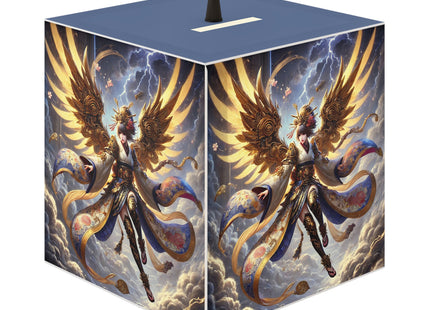 Valkyrie Descending Through Storm Light Cube Lamp