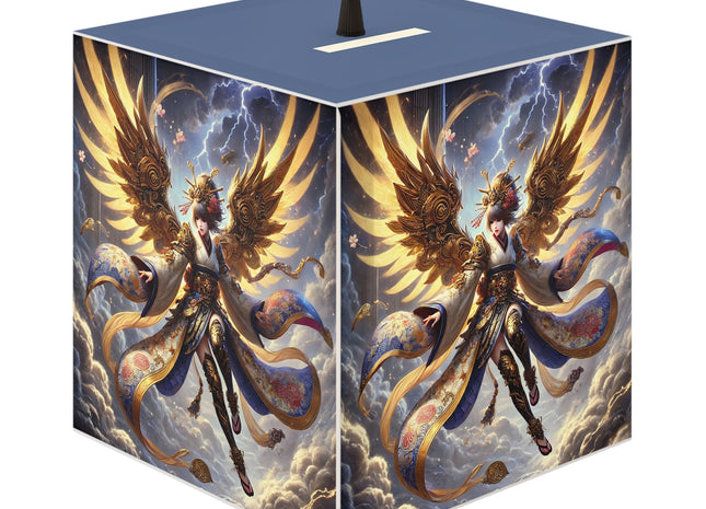 Valkyrie Descending Through Storm Light Cube Lamp