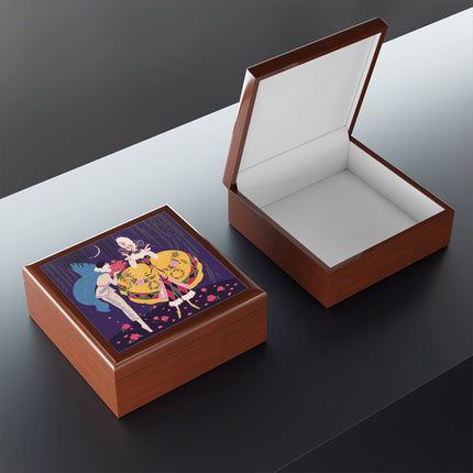 🌹🌙 The Queen Of The Midnight Roses Jewelry Box – Art Deco Garden Fantasy