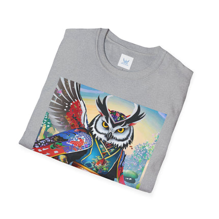 Cyberpunk Samurai Owl Softstyle T-Shirt