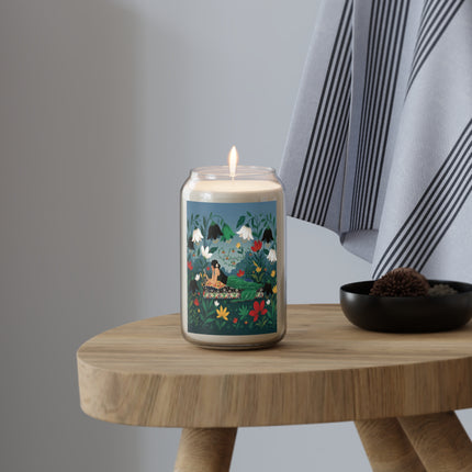 🌺🌙 The Lady Of The Midnight Bellflower Garden Scented Soy Candle – Art Deco Floral Reverie