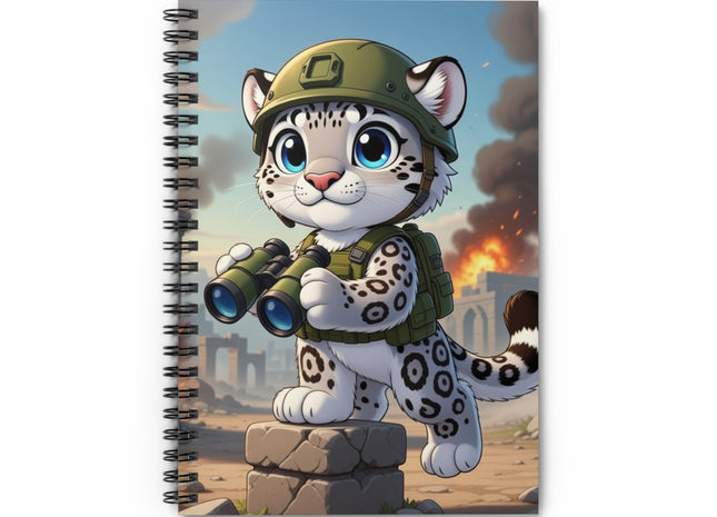 Snow Leopard Lookout Spiral Notebook - Ruled Line