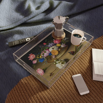 Flower Still Life by Ambrosius Bosschaert Acrylic Serving Tray