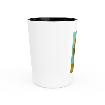 Vase with Twelve Sunflowers by Vincent van Gogh Ceramic Shot Glass