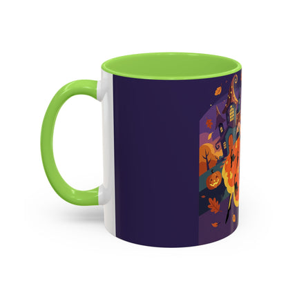 🐈‍⬛🎃 The Black Cat Witch Of Pumpkin Manor Colorful Mug – Whimsical Halloween Charm