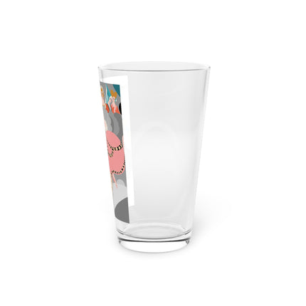 Celestial Masquerade Pint Glass – Theatrical Elegance & Floating Whimsy