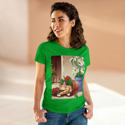 Blooming Serenity Women's Midweight Cotton Tee