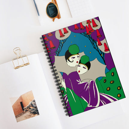 Two Pierrots Spiral Notebook - Ruled Line