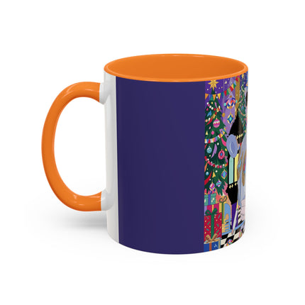 🎄✨ The Lady Of The Christmas Ornament Colorful Mug – Art Deco Holiday Fantasy