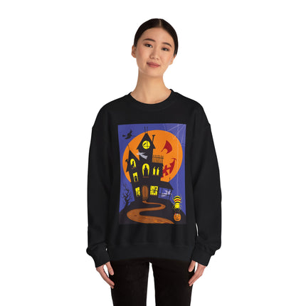Halloween Night at the Haunted House Unisex Heavy Blend™ Crewneck Sweatshirt