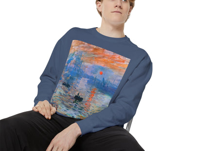 Sunrise by Claude Monet Unisex Garment-Dyed Sweatshirt