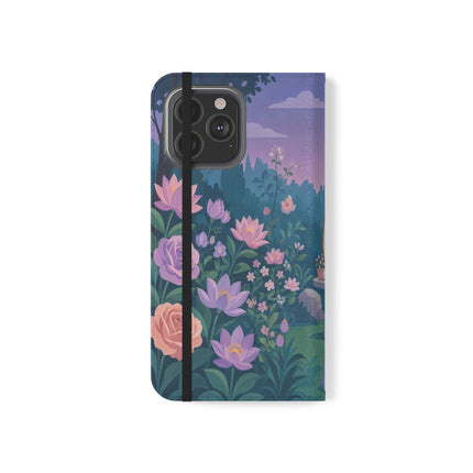 🌸🐶 The Grand Garden Dressing Flip Case – Art Deco Floral Elegance
