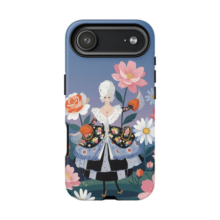 🌸🎀 The Grand Floral Promenade Phone Case – Art Deco Fashion Fantasy