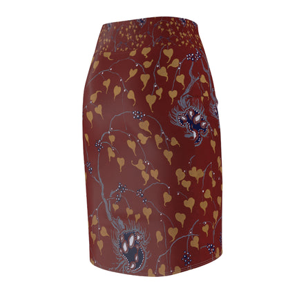 Art Nouveau Flower Pattern by Émile-Alain Séguy Women's Pencil Skirt (AOP)
