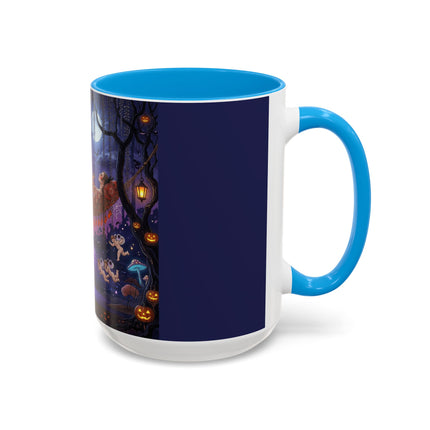 🌙🎃 Moonlit Mischief In The Pumpkin Grove Colorful Mug – Whimsical Halloween Fantasy