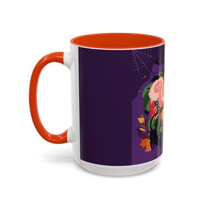 🌹🎃 The Lady Of The Haunted Rose Garden Colorful Mug – Romantic Halloween Charm