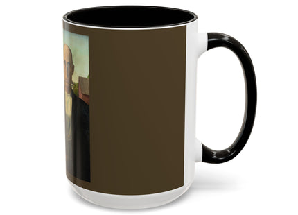 American Gothic by Grant Wood Colorful Mugs (11oz, 15oz)
