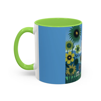 The Secret Language Of Flowers Colorful Mugs – Art Deco Botanical Elegance