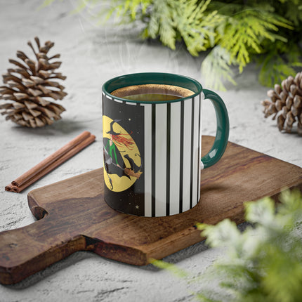 A Witch’s Moonlit Flight Colorful Mugs, 11oz