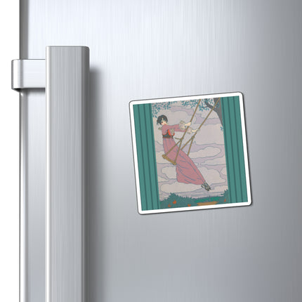 La balançoire by Georges Lepape Magnets (3 Sizes)