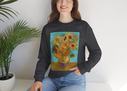 Vase with Twelve Sunflowers by Vincent Van Gogh Heavy Blend™ Crewneck Sweatshirt