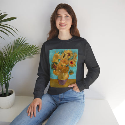 Vase with Twelve Sunflowers by Vincent Van Gogh Heavy Blend™ Crewneck Sweatshirt