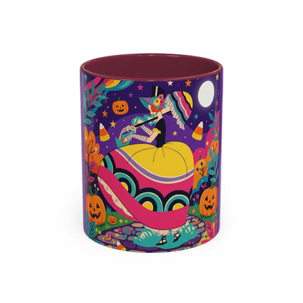 🌙🎃 The Lady Of Moonbeam Hollow Colorful Mug – Whimsical Halloween Charm