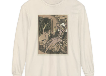 L’Attentat by Fernand Siméon Garment-dyed Long Sleeve T-Shirt