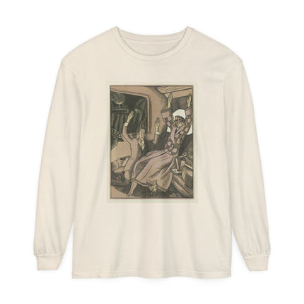 L’Attentat by Fernand Siméon Garment-dyed Long Sleeve T-Shirt