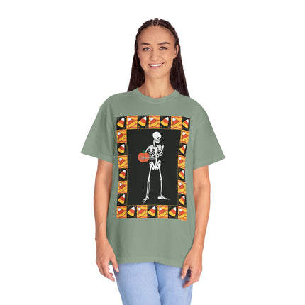 Candy Corn Skeleton Unisex Garment-Dyed T-shirt