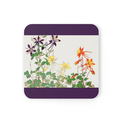 Aquilegia by Tanigami Kônan Cork Back Coaster