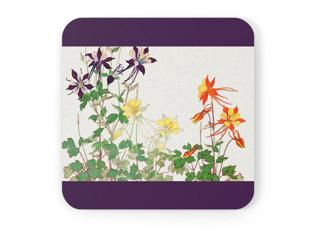 Aquilegia by Tanigami Kônan Cork Back Coaster