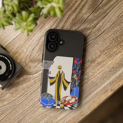 Art Deco Flapper in Yellow Robe Phone Case – Elegant Glamour & Exotic Charm