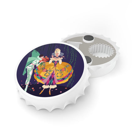 Enchanted Courtship Bottle Opener – Whimsical Elegance & Floral Romance