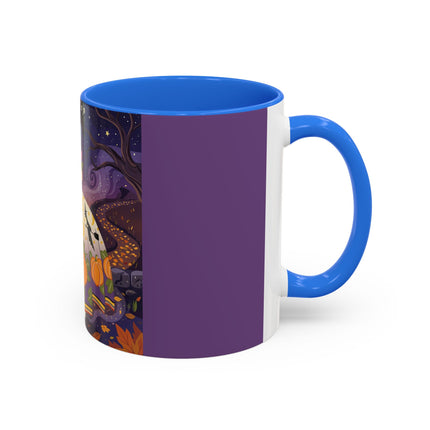 🎃🌙 The Pumpkin Moon Dress Colorful Mug – Whimsical Halloween Fashion