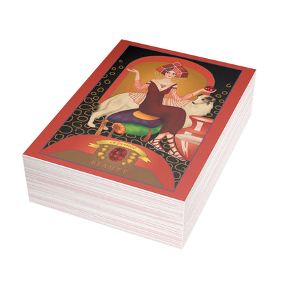 January & Garnet (from the Gem Series) by Sofia Chiostri Postcards (envelopes included) - Bundles of 10, 30, 50 Pieces