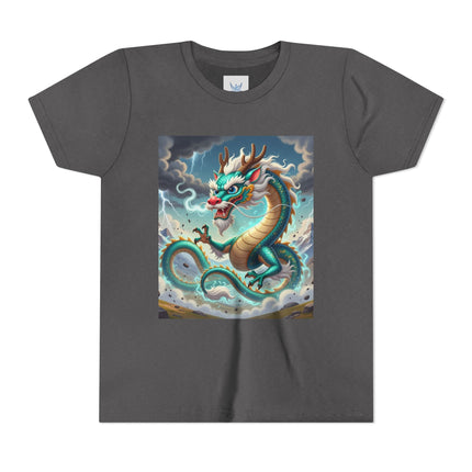 Tibetan Dragon in Battle Youth Short Sleeve Tee